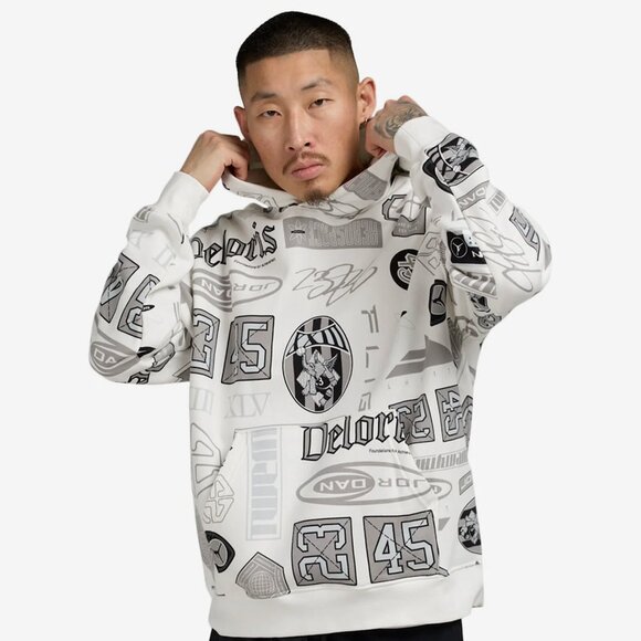 *NEW* Nike JORDAN ESSENTIALS PRINTED PULLOVER HOODIE SAIL (HM7254 133) XL & Lrg - Picture 1 of 7